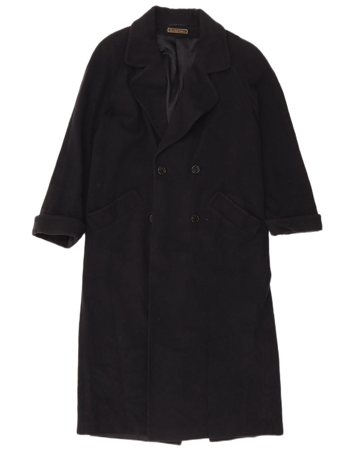 Marks & Spencer Dame Dobbeltradet Frakke UK 10 Small Black Wool