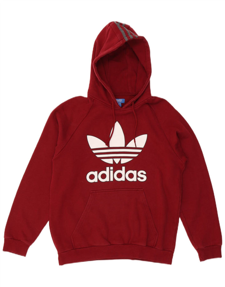 Adidas Grafisk hættetrøje til mænd Medium rødbrun bomuld