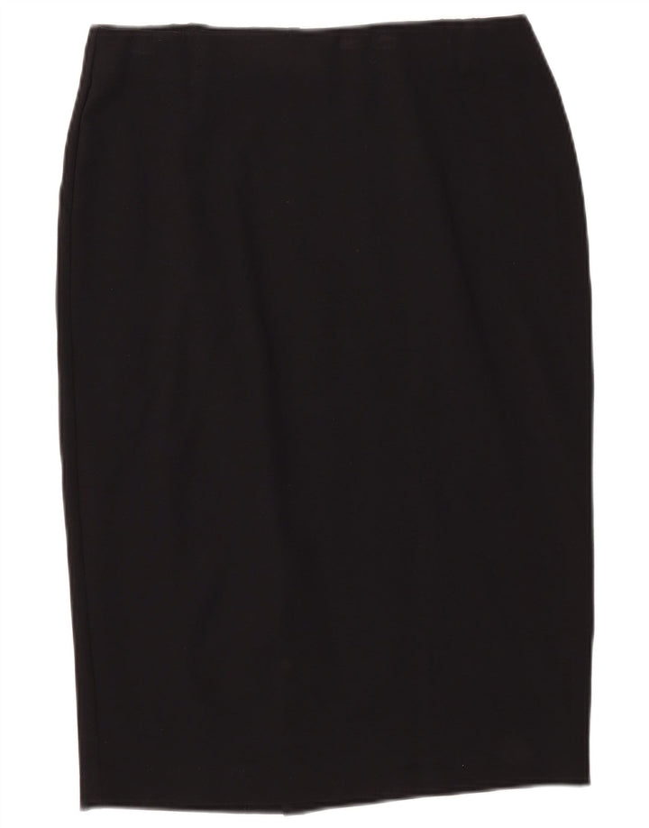 Marks & Spencer Womens Pencil Skirt UK 12 Medium W34 Black Viscose