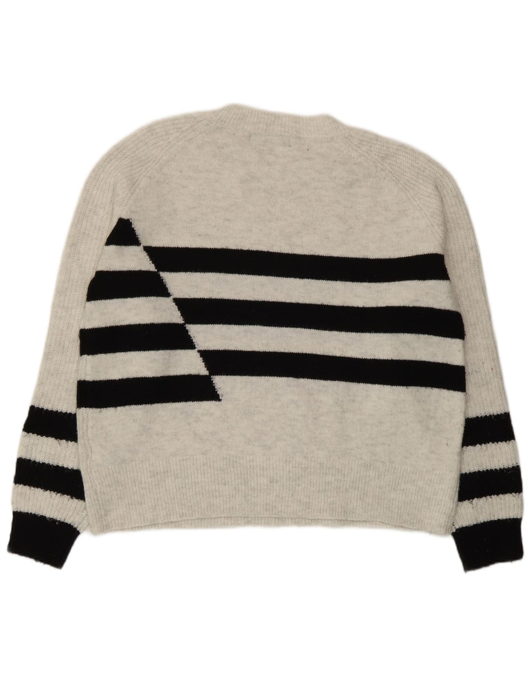 Marks & Spencer Dame sweater med rund hals DK 14 Mellem grå stribet