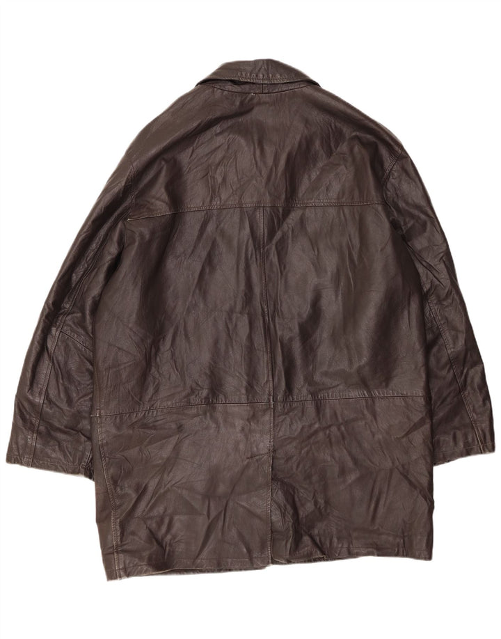 CONBIPEL Læderfrakke til mænd IT 54 XL Brunt læder