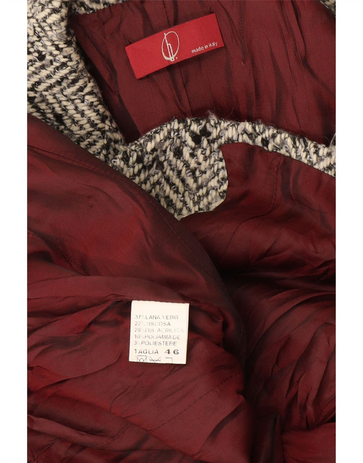 Vintage dame 2-knaps blazerjakke IT 46 Stor grå sildebensuld