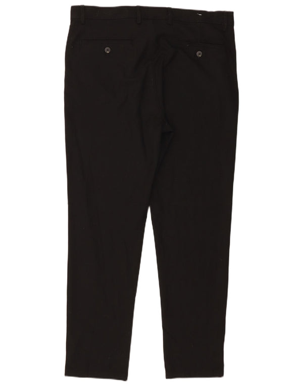 Zara Slim Chino Bukser til mænd EU 42 Large W32 L28 Sort Polyester