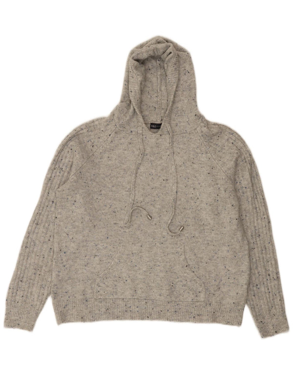 Marks & Spencer hættetrøje til kvinder UK 14 Medium Grey Flecked