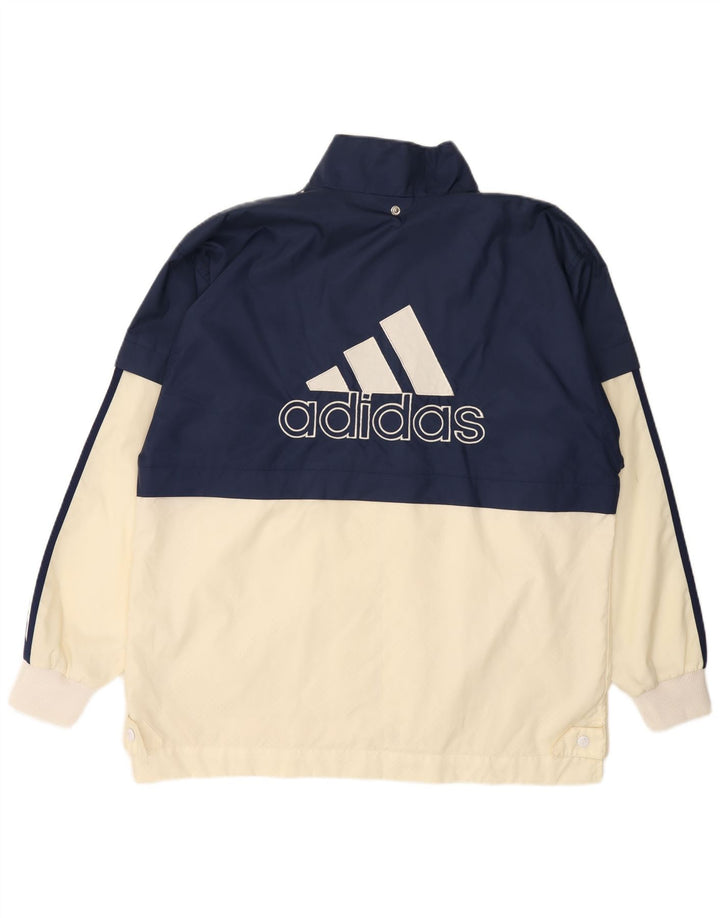 ADIDAS Windbreaker Jacket til mænd UK 40/42 Medium Navy Blue Colourblock