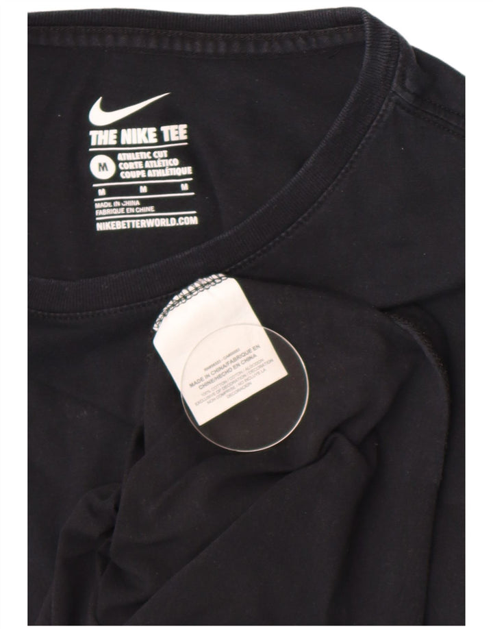 Nike Herre Athletic Cut Grafisk T-shirt Top Medium Sort Bomuld