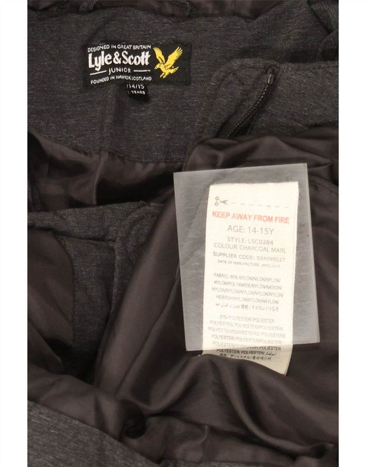 Lyle & Scott drenge hættepolstret jakke 14-15 år grå nylon