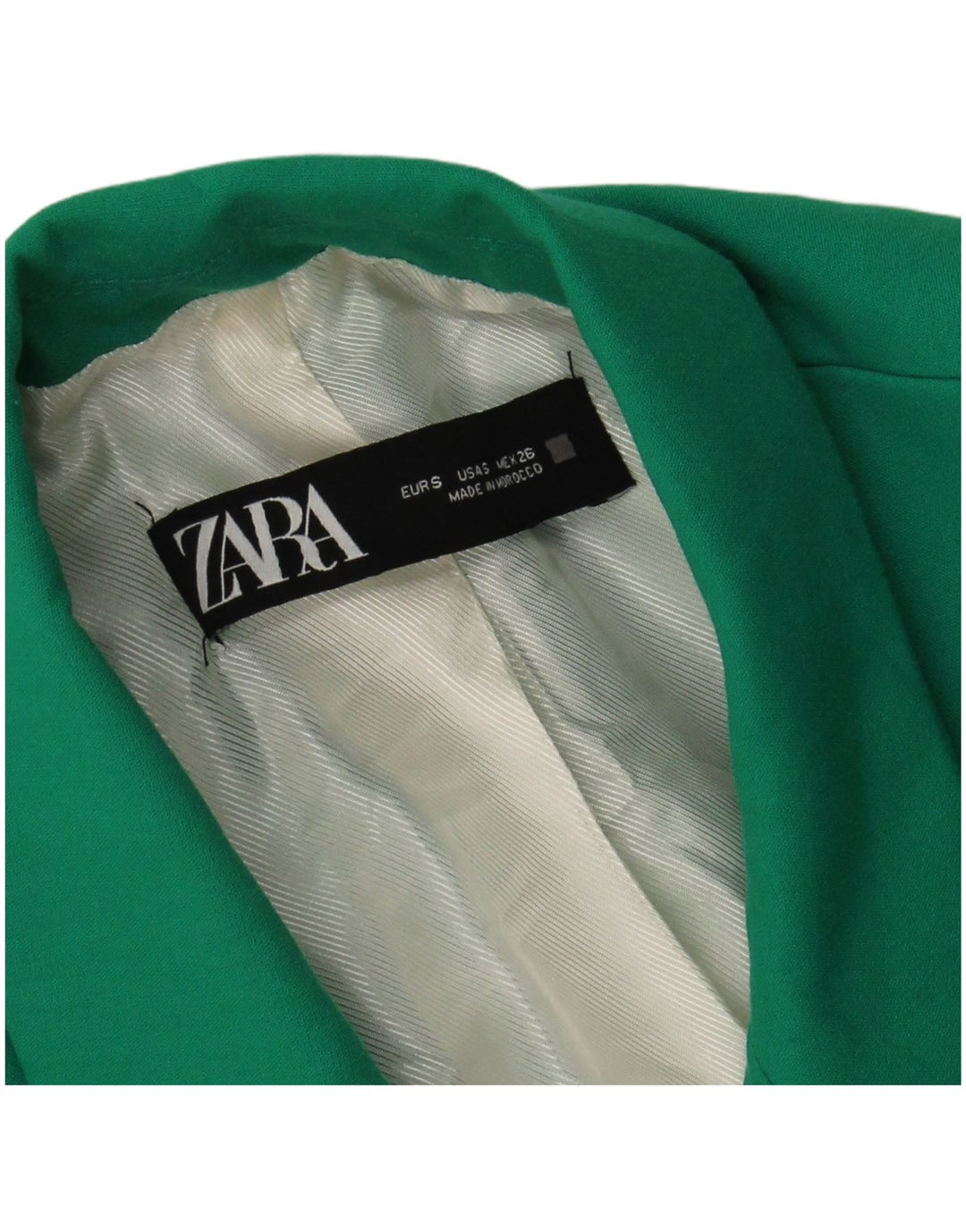 Zara Dame 1 Knap Blazer Jacket UK 10 Lille Grøn