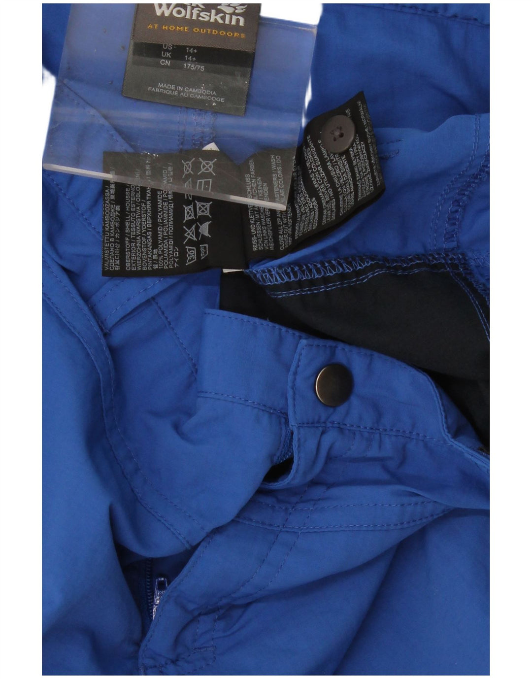 JACK WOLFSKIN Boys Bermuda Shorts 14-15 Years W32 Blue Polyamide