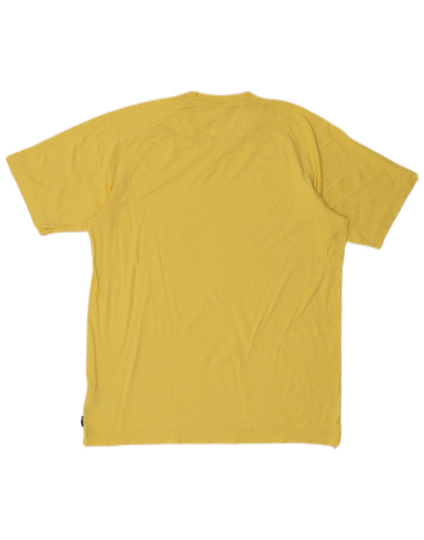 Adidas Mens Graphic T-Shirt Top Medium Yellow Cotton