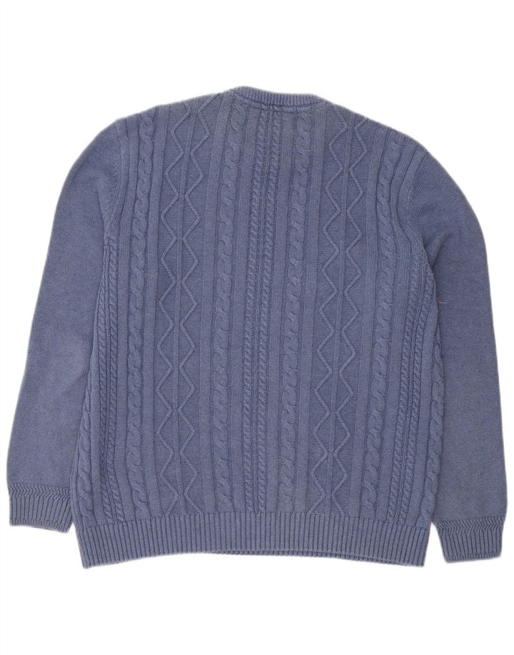 Crew Tøj Herre Crew Neck Jumper Sweater Stor Blå Bomuld