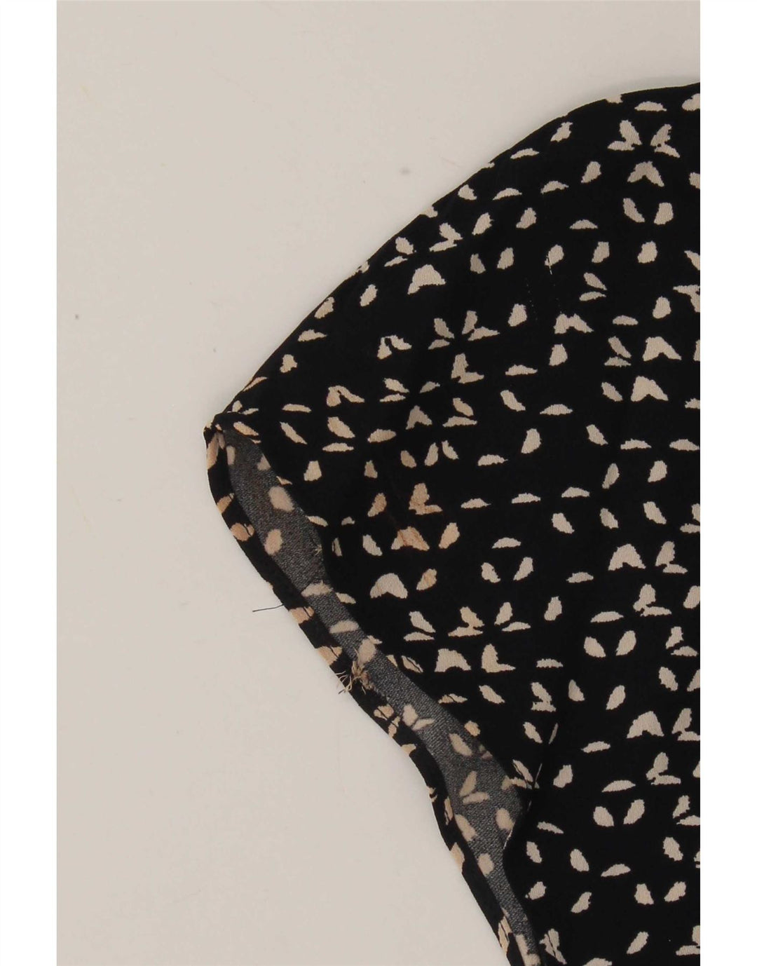 Jigsaw Damebluse Top UK 12 Medium Navy Blue Spotted Viscose