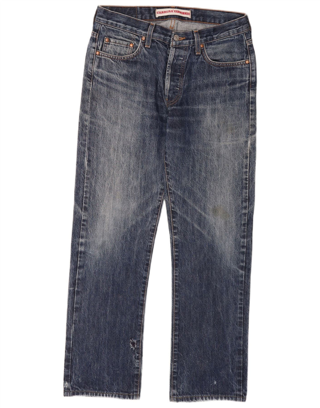 Carrera Straight Jeans til mænd W33 L28 Blå Bomuld