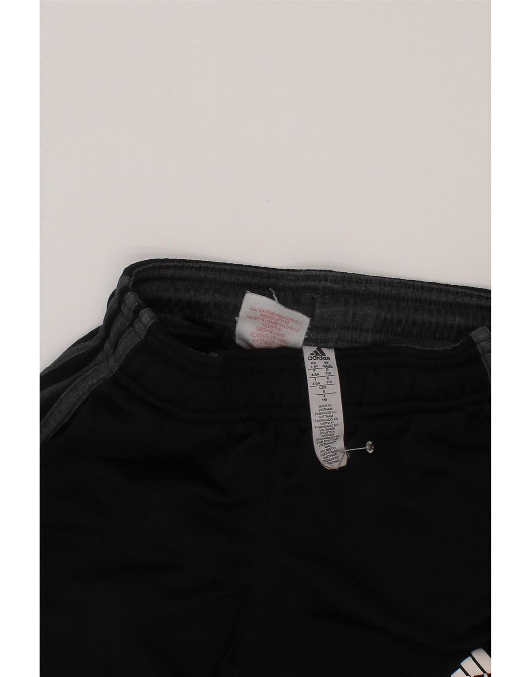 Adidas Boys Climalite Træningsdragt Bukser Joggers 4-5 år Sort Polyester