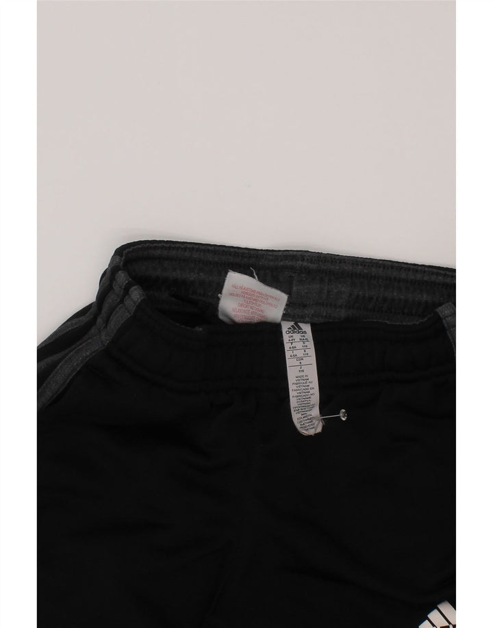 Adidas Boys Climalite Træningsdragt Bukser Joggers 4-5 år Sort Polyester
