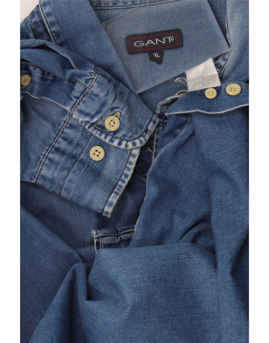 Gant Herre Denim Shirt XL Blå Bomuld