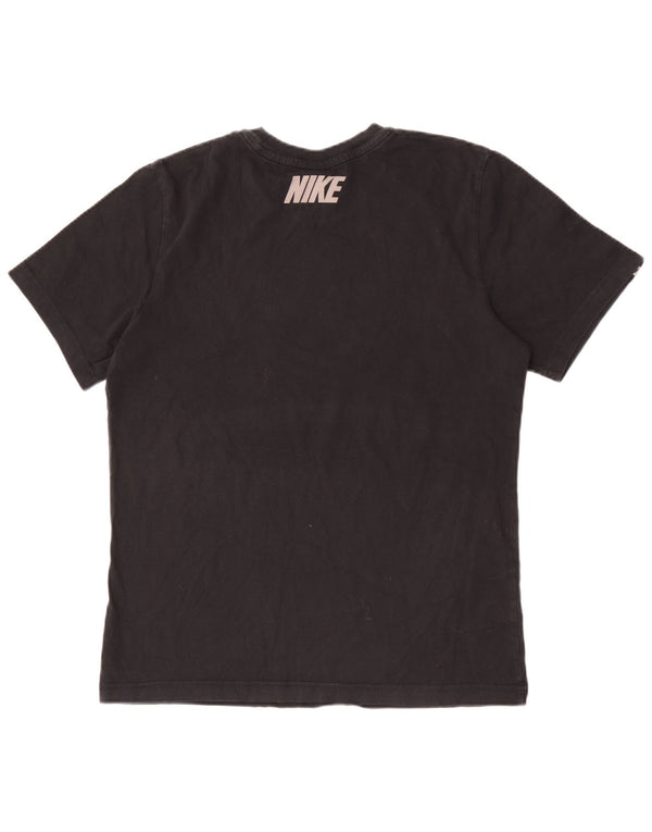 Nike Herre grafisk T-shirt Top Medium Sort Colourblock Bomuld