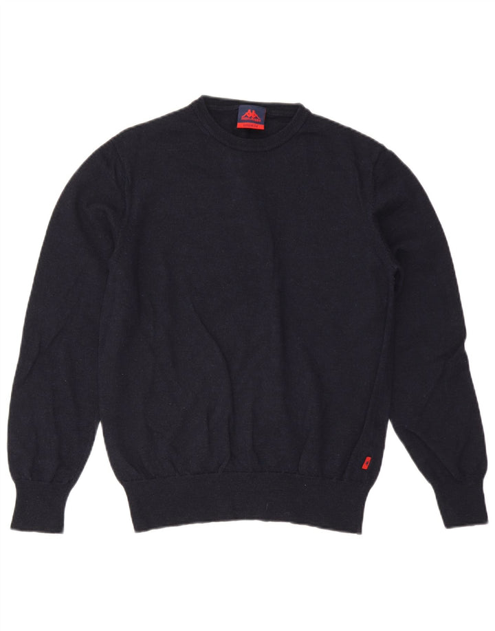 Kappa Herre Crew Neck Jumper Sweater Medium Navy Blue Uld