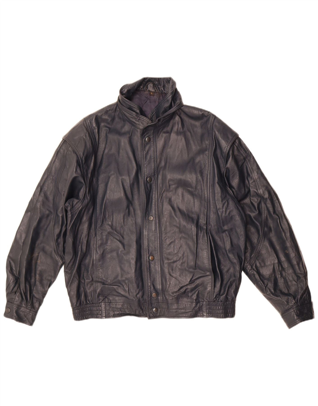 Sterling Herre Læderjakke UK 40 Large Navy Blue Læder