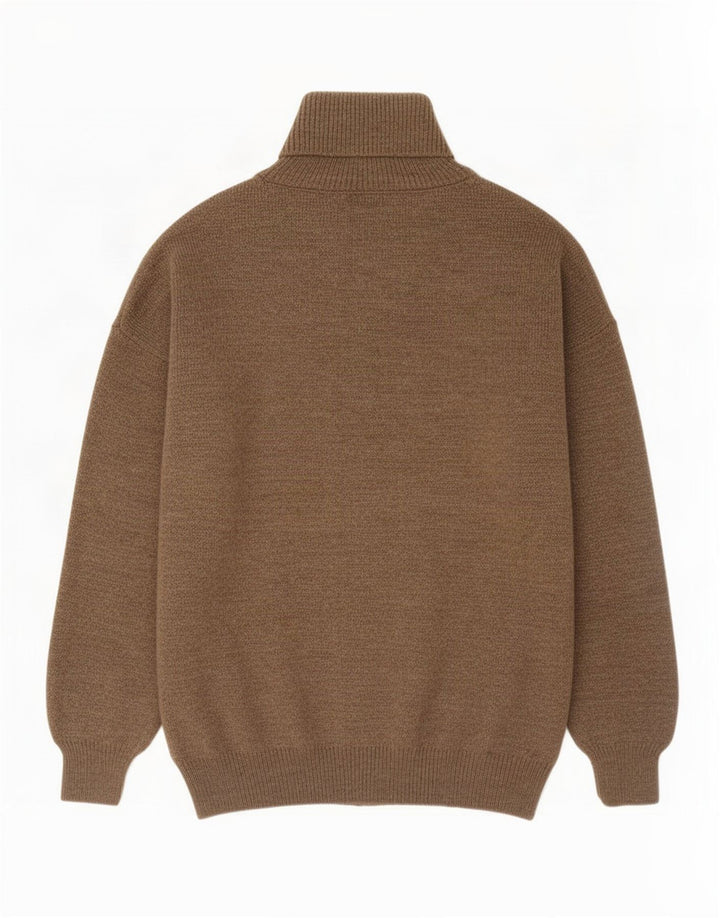 Vintage Herre rullehals sweater medium brun