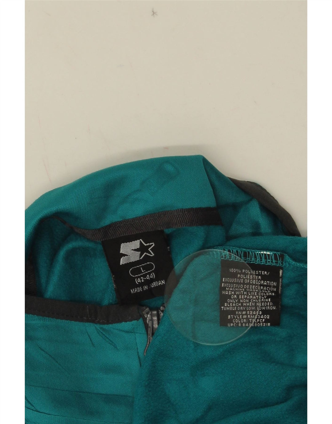 STARTER Herre Zip Neck Pullover Træningsdragt Top UK 42/44 Large Blue Polyester