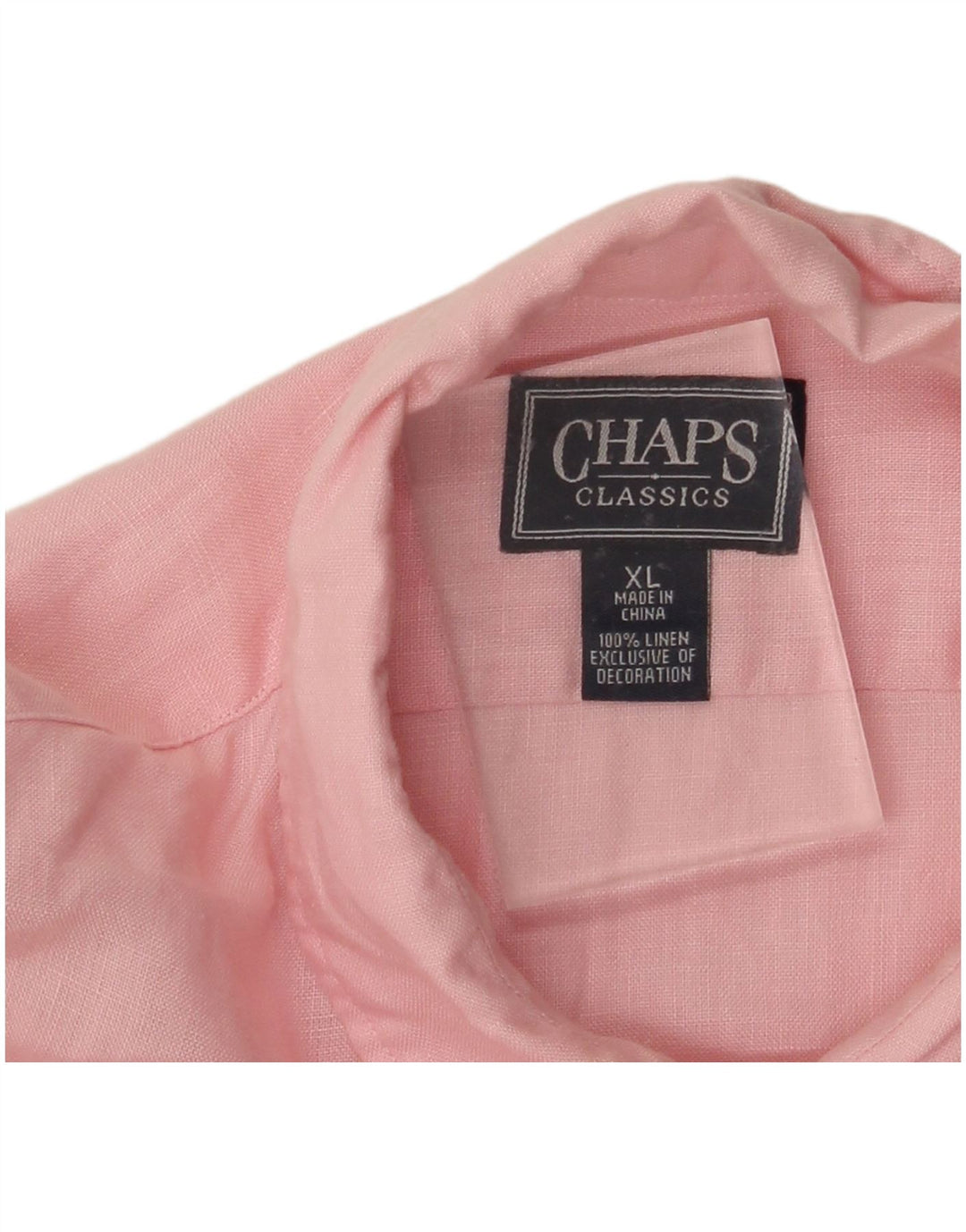CHAPS Dame Classic Loose Fit skjorte UK 18 XL Pink Linen