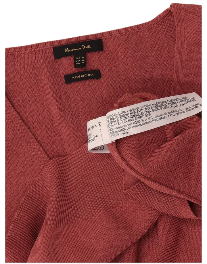 Massimo Dutti Herre kortærmet V-hals sweater Medium Burgundy