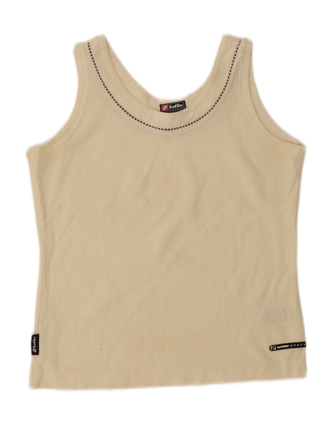 Lotto Damevest Top UK 8 Small Off White Bomuld