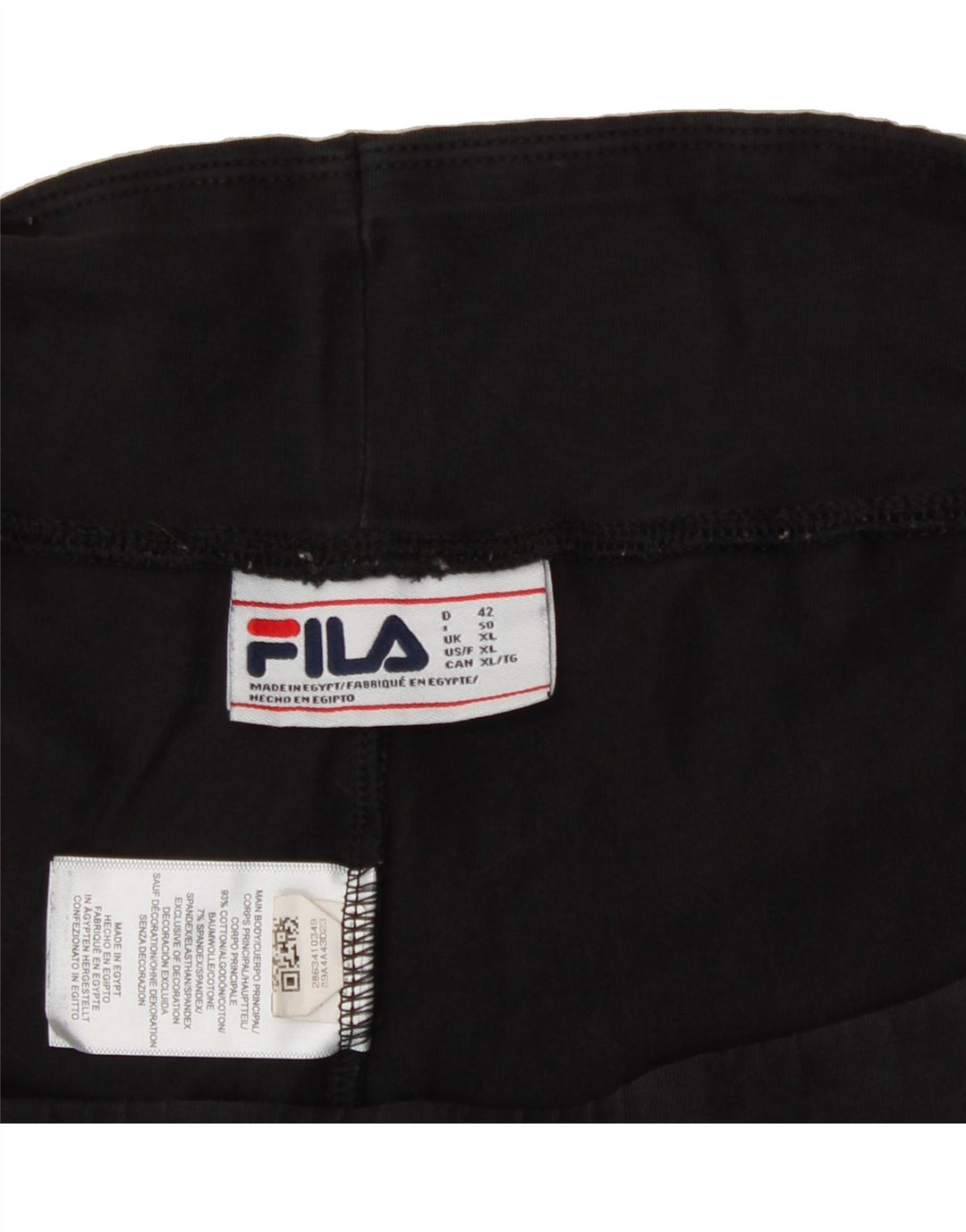 FILA Womens Graphic Leggings UK 18 XL  Black Cotton Vintage Fila and Second-Hand Fila from Messina Hembry 