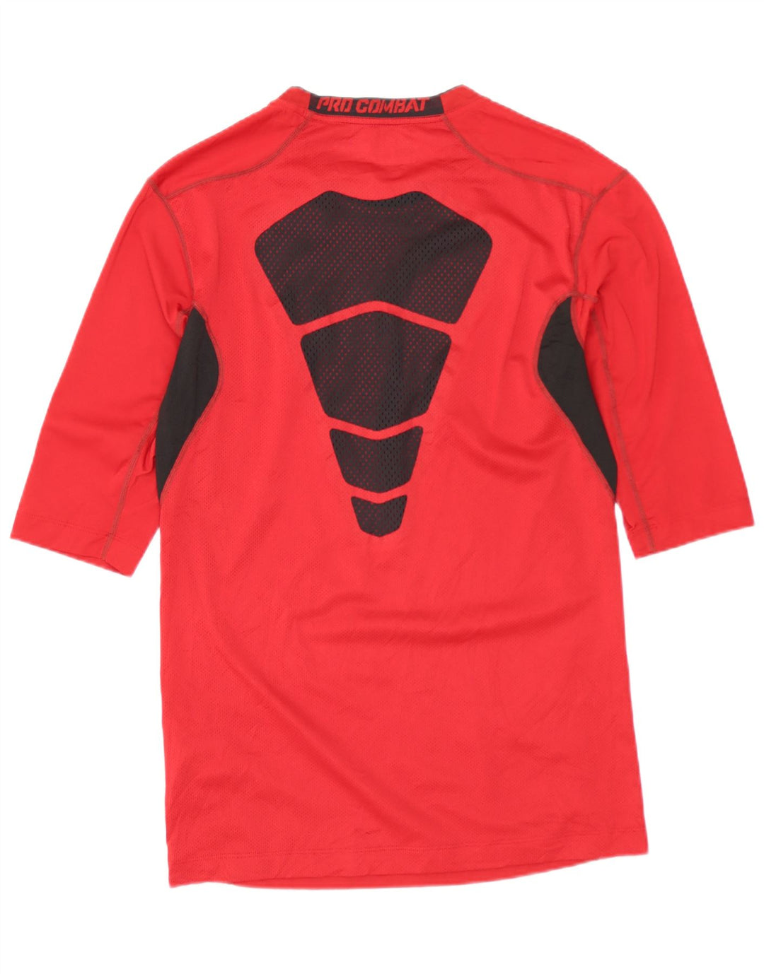 NIKE grafisk top til kvinder 3/4 ærmer UK 14 Stor rød farveblok polyester