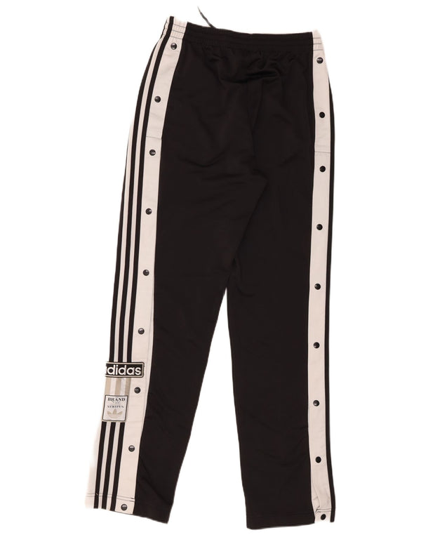 Adidas Dame træningsdragt Bukser UK 8 Small Black Colourblock Polyester