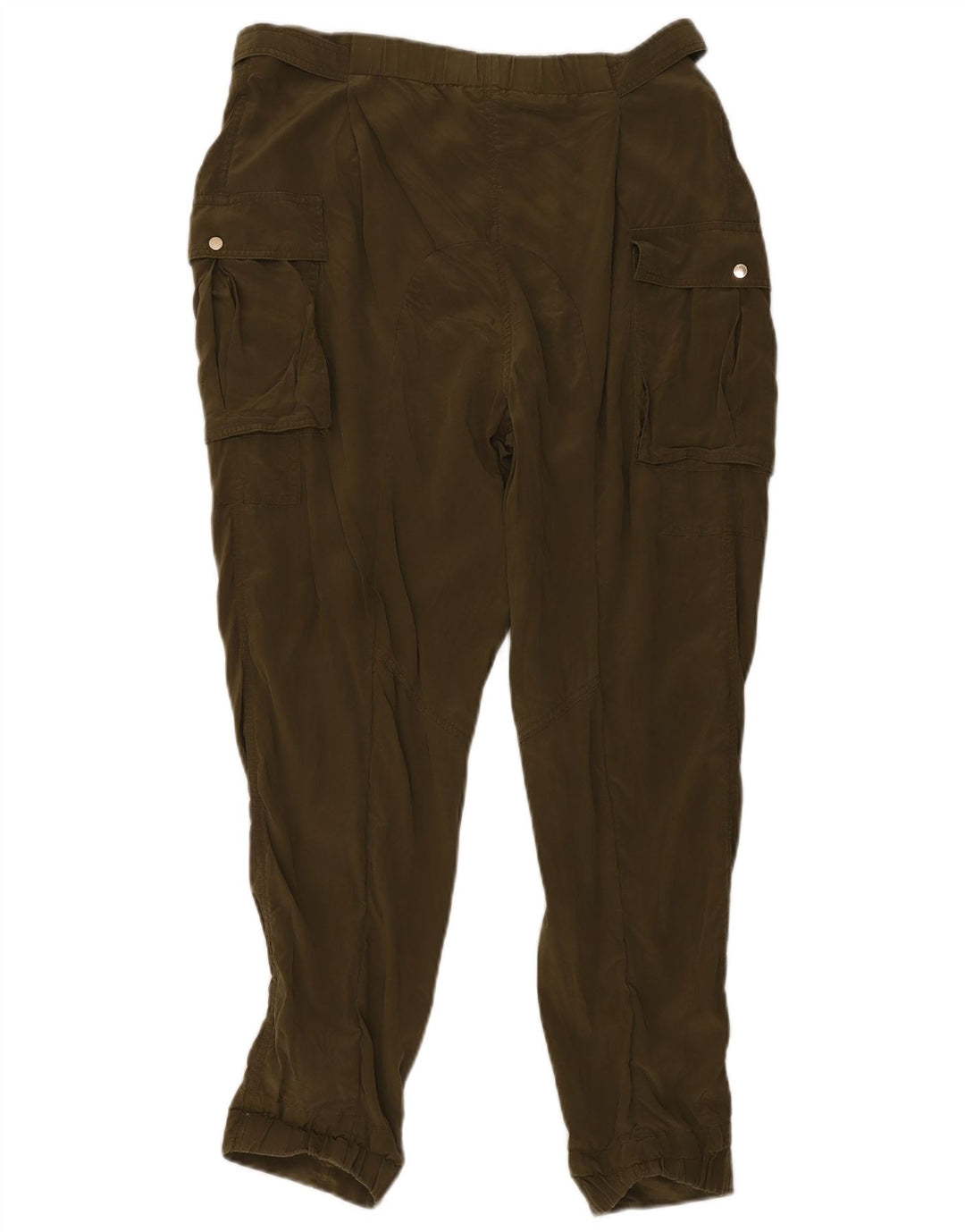 Ted Baker Dame Højtaljede Cargo Bukser Størrelse 3 Medium W34 L28 Khaki