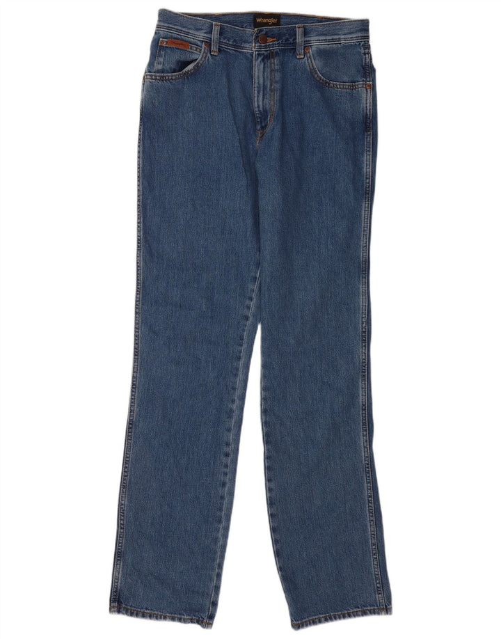 Wrangler Herre Texas Straight Jeans W32 L36 Blå Bomuld