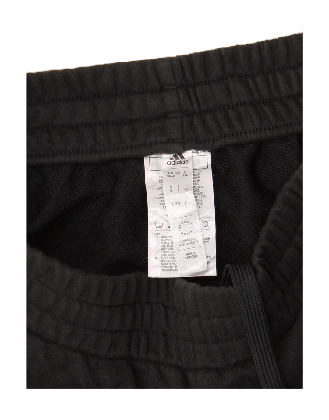 ADIDAS Womens Tracksuit Trousers Joggers EU 38/40 Medium  Black Cotton Vintage Adidas and Second-Hand Adidas from Messina Hembry 