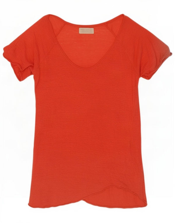 Zara T-Shirt Top UK 14 Medium Rød