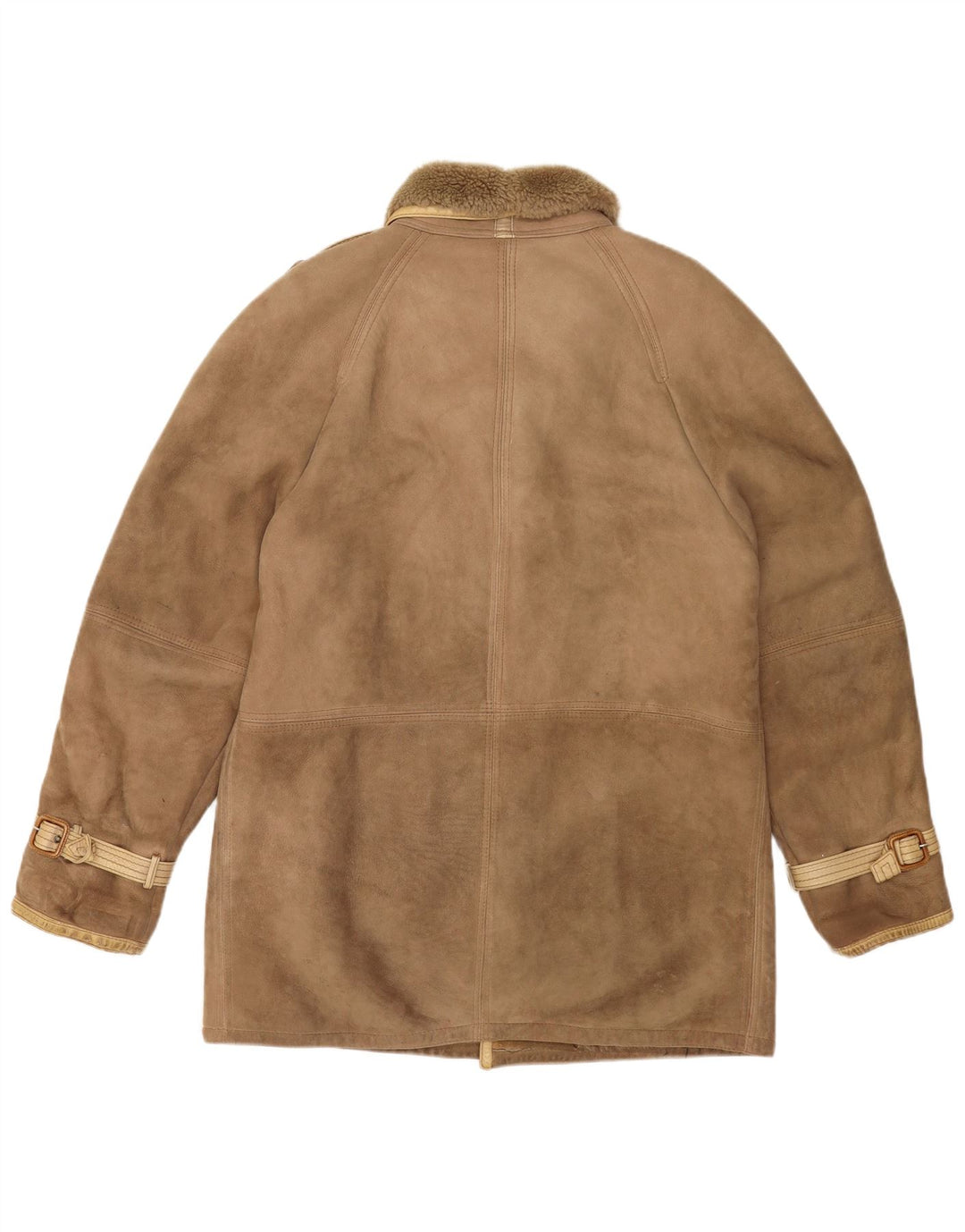 Vintage Herre Shearling Jacket IT 52 XL Beige Shearling
