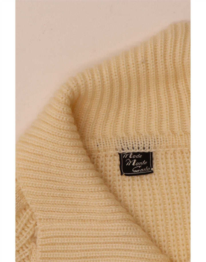 Vintage herre cardigan sweater Large off White