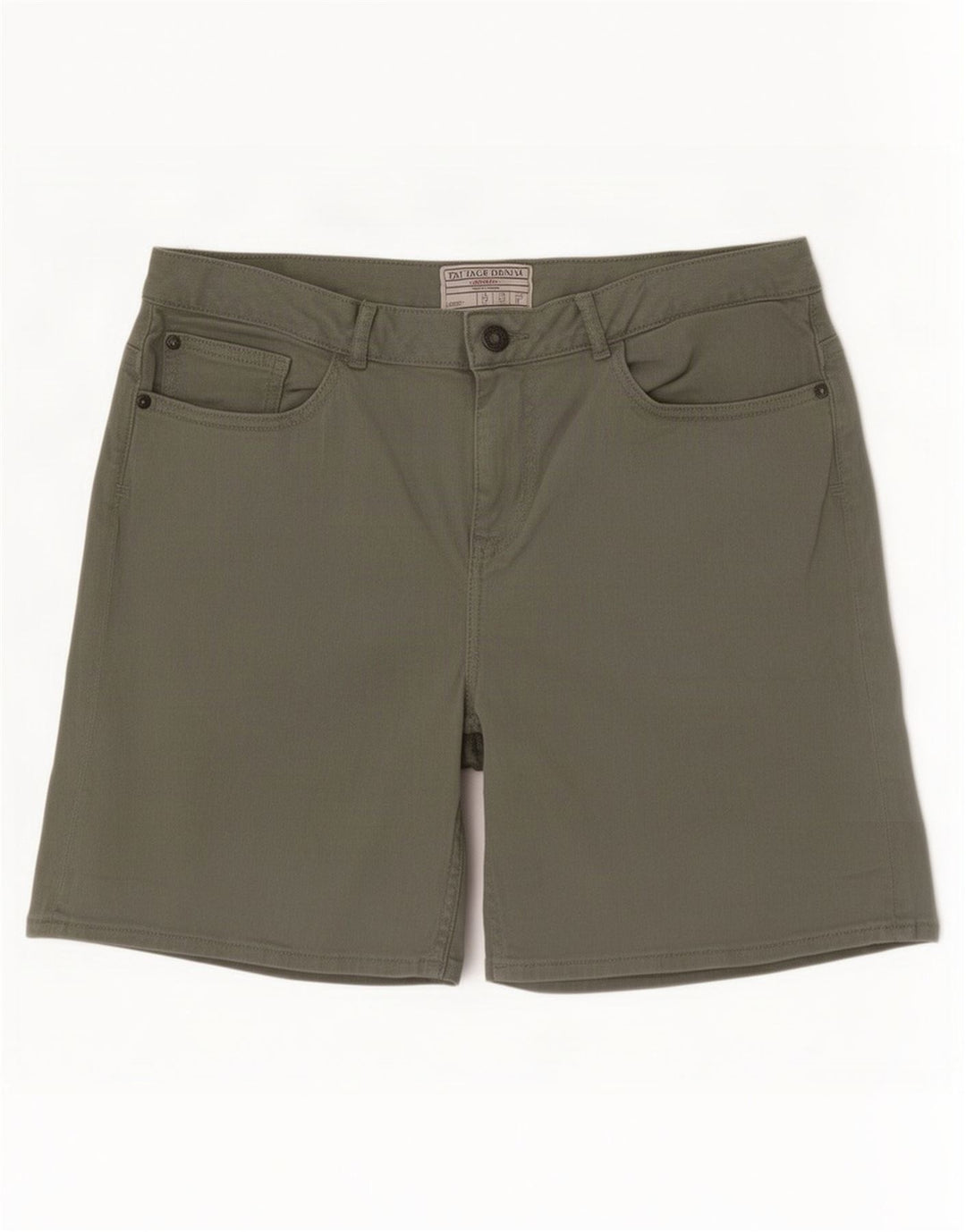 Fat Face Dame Denim Shorts UK 12 Medium W30 Grøn Bomuld
