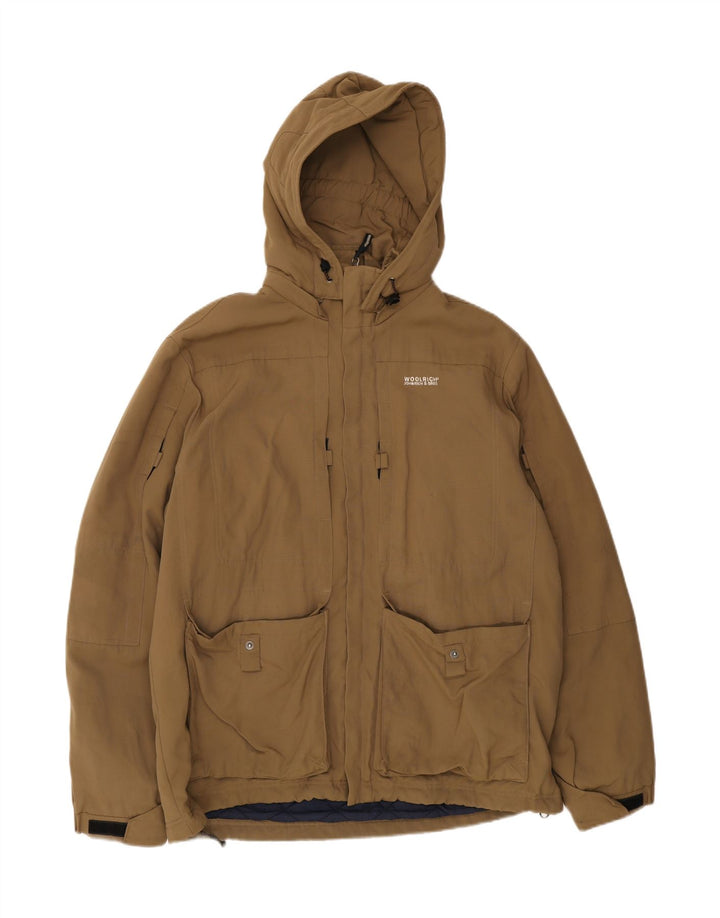 Woolrich Herre Hooded Utility Jacket UK 42 XL Brun