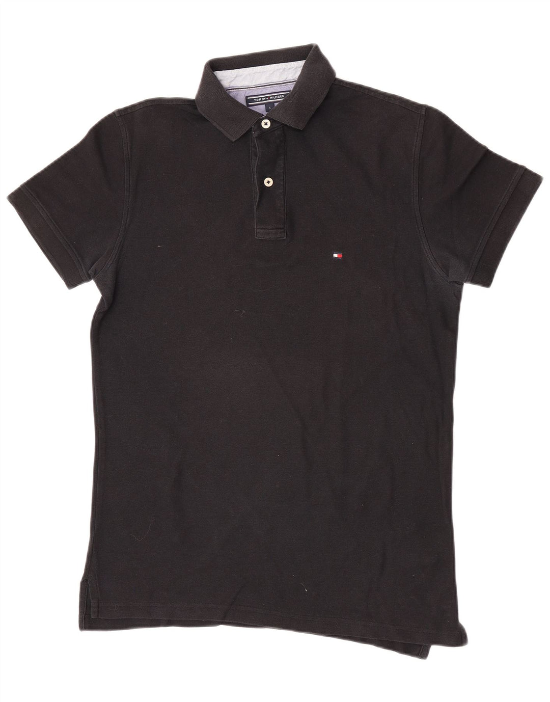 Tommy Hilfiger Herre Regular Fit Polo Shirt Lille sort bomuld