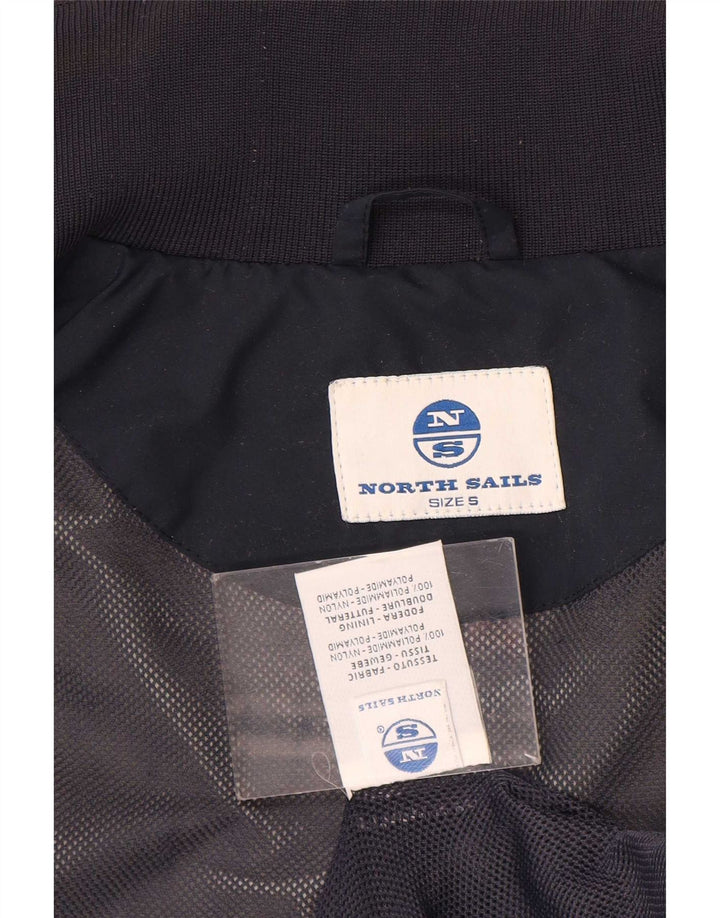 North Sails Herre Graphic Bomber Jacket UK 36 Small Navy Blue Nylon