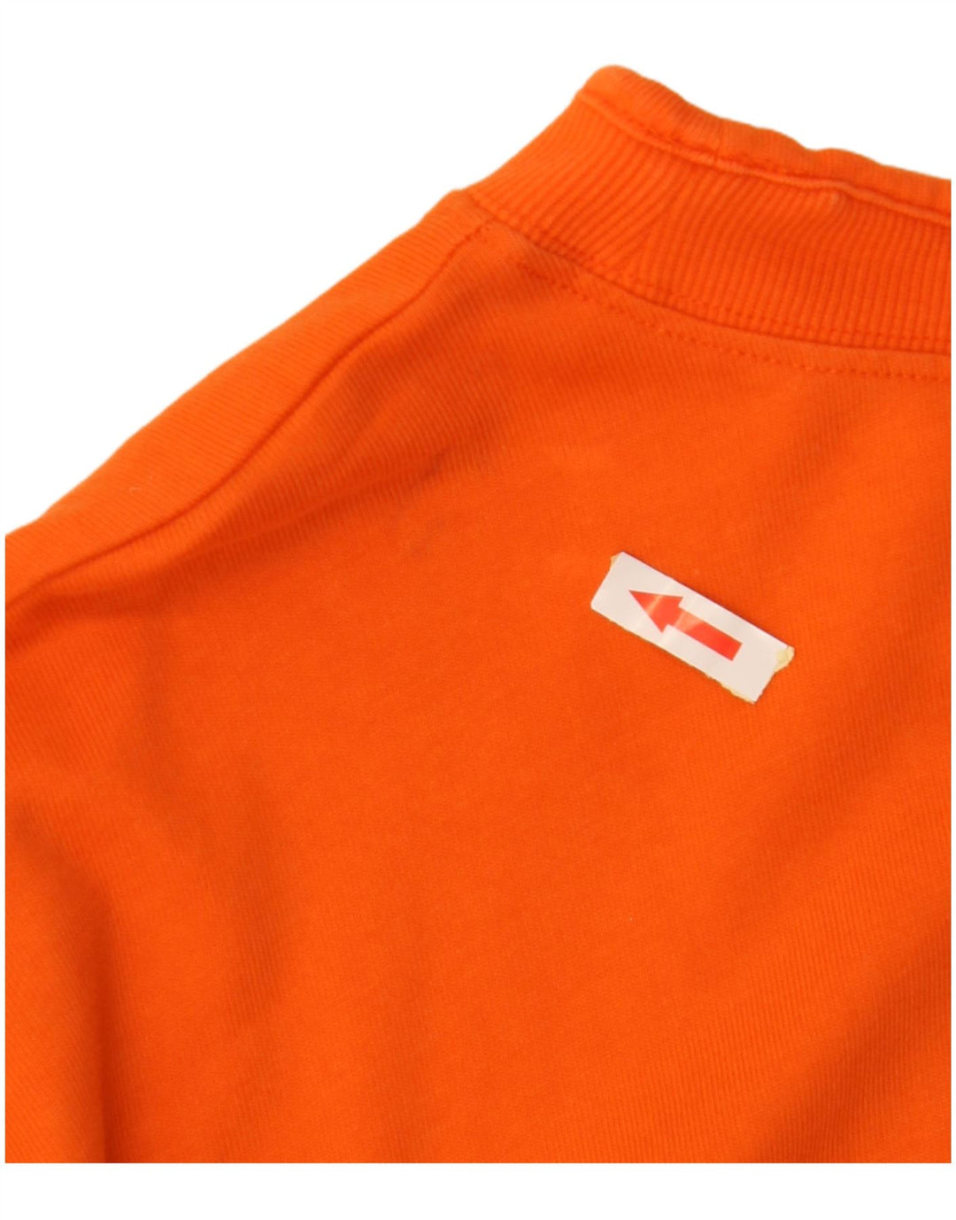 ZARA Dame Sweatshirt Jumper UK 16 Stor Orange Bomuld