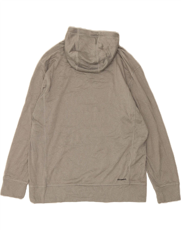 ADIDAS Mens Hoodie Jumper XL Grey Polyester Vintage Adidas and Second-Hand Adidas from Messina Hembry 