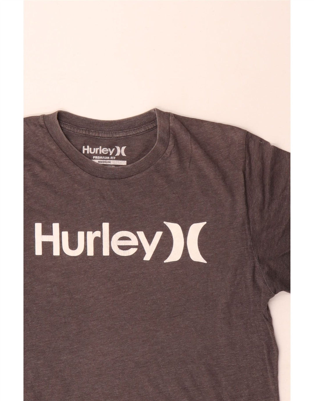 Hurley Herre Premium Fit grafisk T-shirt top mellemgrå bomuld