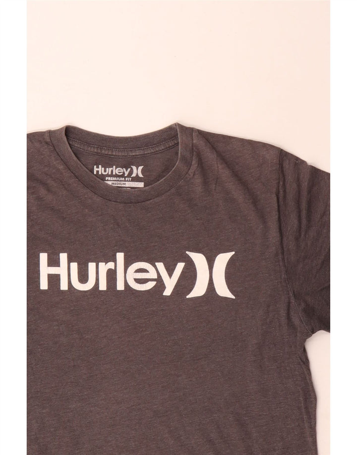 Hurley Herre Premium Fit grafisk T-shirt top mellemgrå bomuld