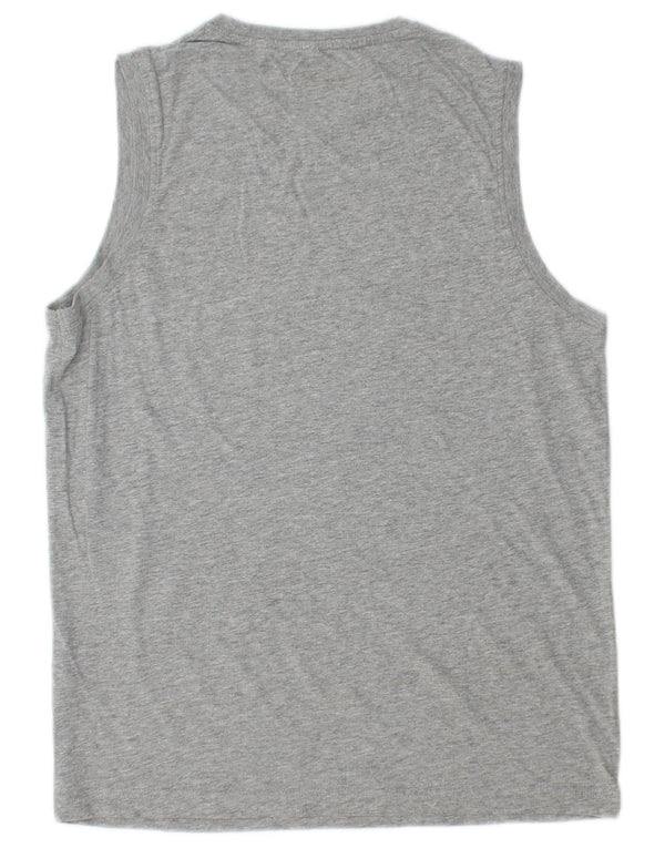 Kappa Mens Graphic Vest Top Medium Grey Flecked Cotton