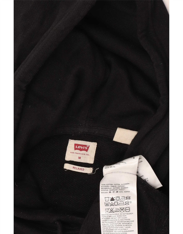 Levi's Herre grafisk Relaxed Fit Hoodie Jumper Medium Sort Bomuld