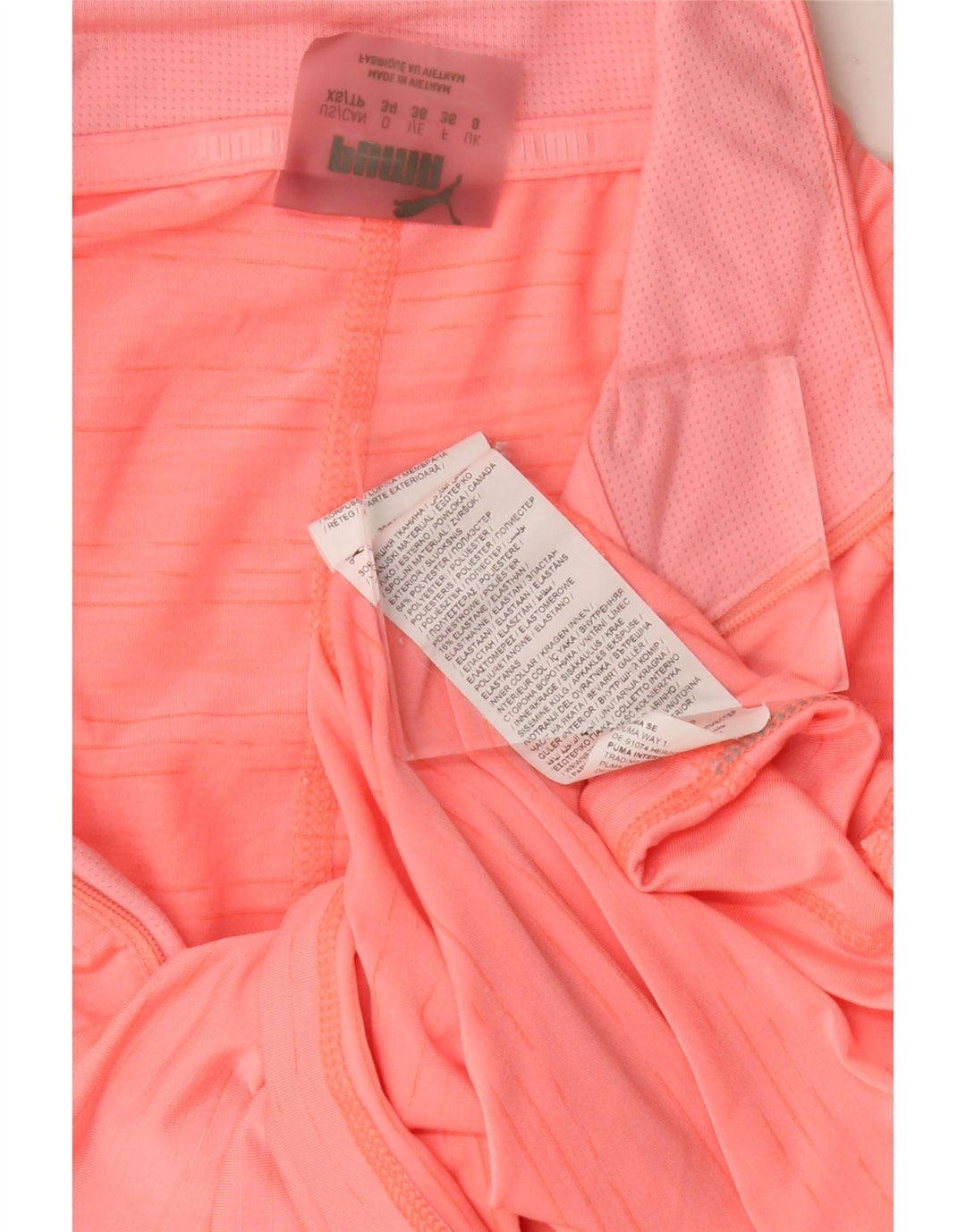PUMA Dame lynlås-hals Top Langærmet UK 8 Lille Pink Polyester