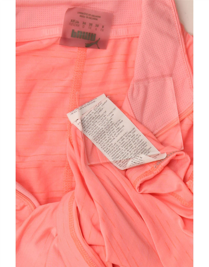 PUMA Dame lynlås-hals Top Langærmet UK 8 Lille Pink Polyester