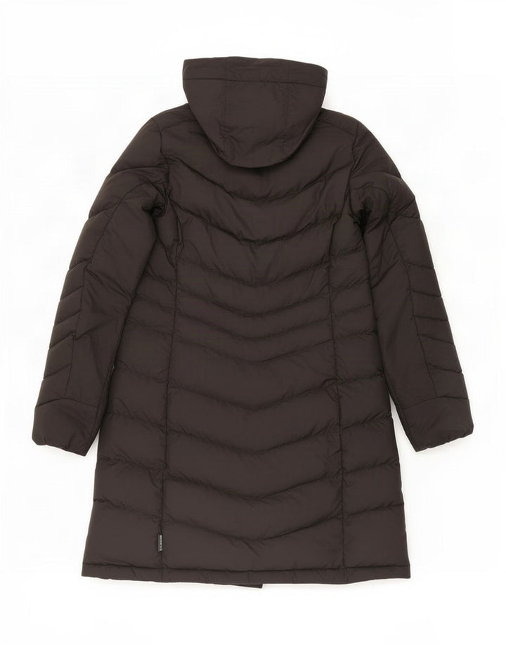 Jack Wolfskin Dame Hætte Polstret Frakke UK 10/12 Medium Sort Polyester